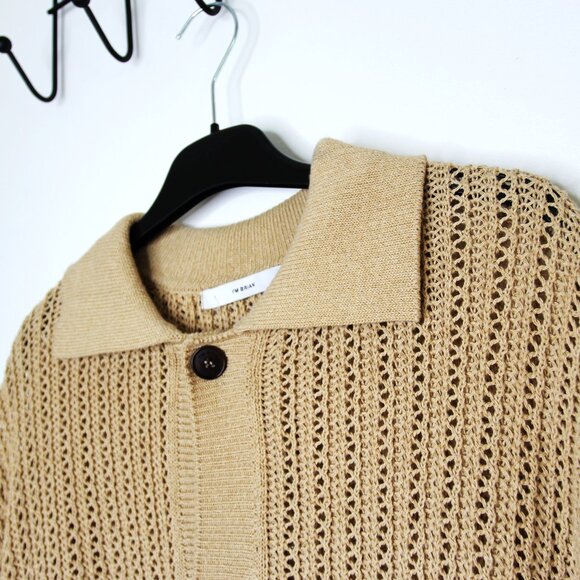 BNWT SS25 I'M BRIAN KNIT SHORT SLEEVE CARDIGAN S & L - Picture 4 of 13